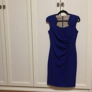Calvin klein blue knee length dress new